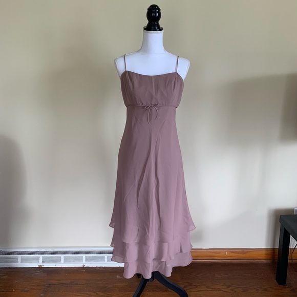 Size 8 David’s Bridal Soft Purple Bridesmaid Dress Style 8782M - Picture 1 of 9